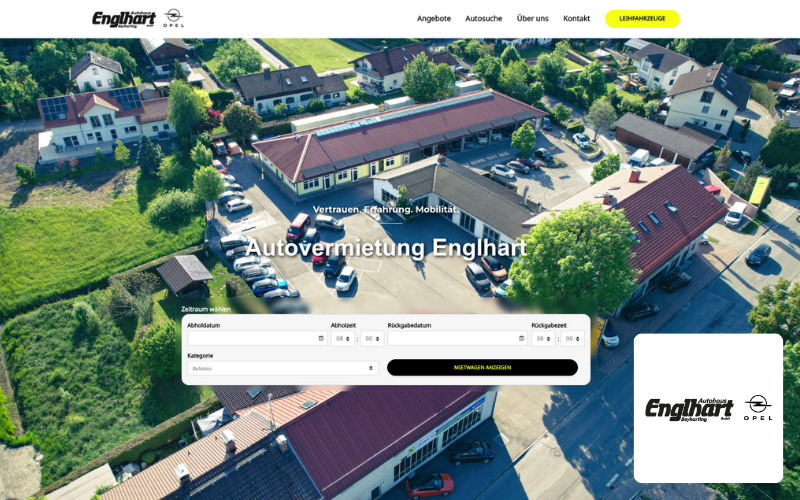 Autovermietung Englhart Fallbeispiel, Drohenaufnahme vom Geöände Bild